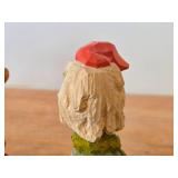 Lot of (2) Vintage Norwegian Troll theme Hand carved Wood Figurines by Henning (Norway) Woman 6", Man 6"