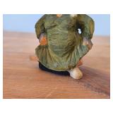 Lot of (2) Vintage Norwegian Troll theme Hand carved Wood Figurines by Henning (Norway) Woman 6", Man 6"