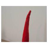 Vintage 10 1/4" Gnome Troll with Red Pointy Hat theme Hand carved Wood Figurine by Henning (Norway)