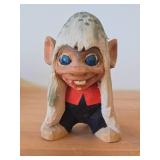 Vintage 6 1/4" Norwegian Troll theme Hand carved Wood Figurine by Henning (Norway)