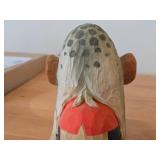 Vintage 6 1/4" Norwegian Troll theme Hand carved Wood Figurine by Henning (Norway)