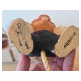 Vintage 6 1/4" Norwegian Troll theme Hand carved Wood Figurine by Henning (Norway)