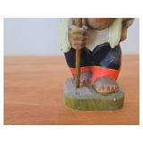 Vintage 7 1/2" Troll theme Hand carved Wood Figurine / Norwegian Folk Art style
