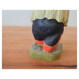 Vintage 7 1/2" Troll theme Hand carved Wood Figurine / Norwegian Folk Art style