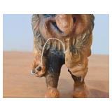 Vintage 8" Troll theme Hand carved Wood Figurine (Norway)