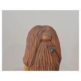 Vintage 8" Character theme Hand carved Wood Figurine / Folk Art style