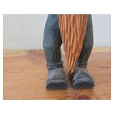Vintage 8" Character theme Hand carved Wood Figurine / Folk Art style