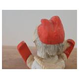 Vintage 5 1/4" Troll Gnome Snowflake theme Hand carved Wood Figurine by Henning Engelsen (Norway)