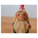 Vintage 6" Norwegian Nisse Troll theme Hand carved Wood Figurine by Henning (Norway)