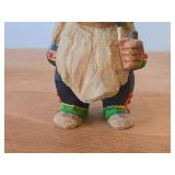 Vintage 6" Norwegian Nisse Troll theme Hand carved Wood Figurine by Henning (Norway)