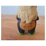 Vintage 6" Norwegian Nisse Troll theme Hand carved Wood Figurine by Henning (Norway)