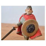 Vintage 6" Viking Warrior theme Hand carved Wood Figurine by Henning Engelsen (Norway)