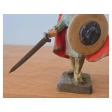 Vintage 6" Viking Warrior theme Hand carved Wood Figurine by Henning Engelsen (Norway)