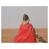 Vintage 6" Viking Warrior theme Hand carved Wood Figurine by Henning Engelsen (Norway)