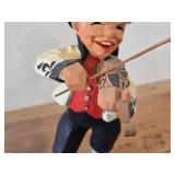 8" Violinist theme Hand carved Wood Figurine by Henning (Norway)