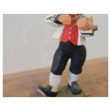 8" Violinist theme Hand carved Wood Figurine by Henning (Norway)