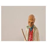 Vintage 9 1/4" Musician with Hardinger Fiddle theme Hand carved Wood Figurine (Norway) / Scandinavian Folk Art style / #857