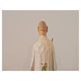 Vintage 9 1/4" Musician with Hardinger Fiddle theme Hand carved Wood Figurine (Norway) / Scandinavian Folk Art style / #857