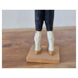 Vintage 9 1/4" Musician with Hardinger Fiddle theme Hand carved Wood Figurine (Norway) / Scandinavian Folk Art style / #857
