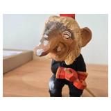 Vintage 7 1/4" Norwegian Troll theme Hand carved Wood Figurine (Signed) by Henning (Norway)