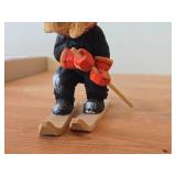Vintage 7 1/4" Norwegian Troll theme Hand carved Wood Figurine (Signed) by Henning (Norway)