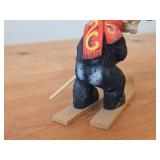 Vintage 7 1/4" Norwegian Troll theme Hand carved Wood Figurine (Signed) by Henning (Norway)