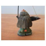 Lot of (2) Vintage Norwegian Troll theme Hand carved Hand painted Wood Figurines by Henning (Norway)