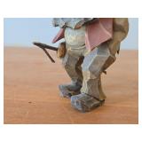 Vintage 6 3/4" Norwegian Troll theme Hand carved Wood Figurine by MLH (on bottom) (Signed) by Henning (Norway) / Folk Art style