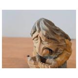 Vintage 6" Norwegian Troll theme Hand carved Wood Figurine by MLH (on bottom) (Signed) by Henning (Norway) / Folk Art style