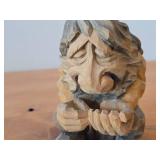 Vintage 6" Norwegian Troll theme Hand carved Wood Figurine by MLH (on bottom) (Signed) by Henning (Norway) / Folk Art style