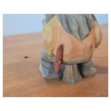 Vintage 6" Norwegian Troll theme Hand carved Wood Figurine by MLH (on bottom) (Signed) by Henning (Norway) / Folk Art style