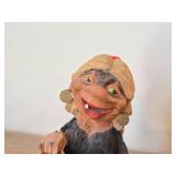Vintage 7 1/2" Peasant Woman with Tea Kettle Troll theme Hand carved Wood Figurine by Henning Engelsen (Norway)