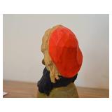 Vintage 7 1/2" Peasant Woman with Tea Kettle Troll theme Hand carved Wood Figurine by Henning Engelsen (Norway)