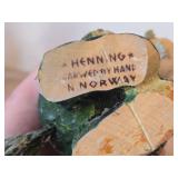 Vintage 6" Troll King theme Hand carved Wood Figurine by Henning Engelsen (Norway)
