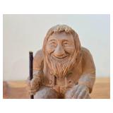 Vintage 5 1/2" Troll theme Hand carved Wood Figurine / Scandinavian Folk Art style