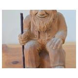 Vintage 5 1/2" Troll theme Hand carved Wood Figurine / Scandinavian Folk Art style