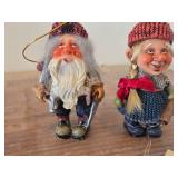 Lot of (2) Den Norske Fjosnissen 3 1/4" Traditional Norwegian Gnome theme Collectible Figurines