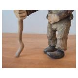 Vintage 9" Troll theme Hand carved Wood Figurine (Signed) by Asbjorn Raanaa / Norwegian Folk Art style