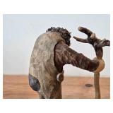 Vintage 9" Troll theme Hand carved Wood Figurine (Signed) by Asbjorn Raanaa / Norwegian Folk Art style