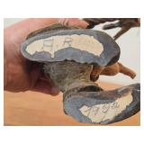 Vintage 9" Troll theme Hand carved Wood Figurine (Signed) by Asbjorn Raanaa / Norwegian Folk Art style