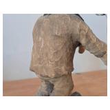 Vintage 14 1/2" Troll theme Hand carved Wood Figurine (Signed) by Asbjorn Raanaa / Authentic Norwegian Folk Art style