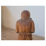 Lot of (2) Vintage 7" Hand carved Wood Figurines