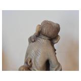 Vintage 8 3/4" Gnome theme Hand carved Hand painted Wood Figurine