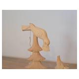 Traditional Russian Bogovodsk Moving Toy Depicting Scene from Fable of Crow and Fox