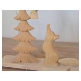 Traditional Russian Bogovodsk Moving Toy Depicting Scene from Fable of Crow and Fox