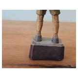 Vintage Flute Player theme Hand carved Wood Figurine by Bergmann Schnitzerei (Oberammergau Germany)