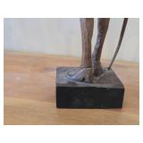 Vintage 14" Don Quixote theme Hand carved Wood Figurine by Ouro Artesania (Spain)