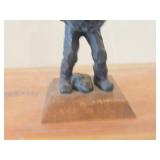 8 1/4" Coal Miner theme Hand carved Hand painted Wood Collectible Figurine