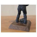 8 1/4" Coal Miner theme Hand carved Hand painted Wood Collectible Figurine