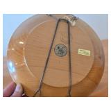 Vintage 10" Traditional Folk Song KjerringaMed Staven - The Old Woman with the Staff theme Wood Decorative Plate (Norway)